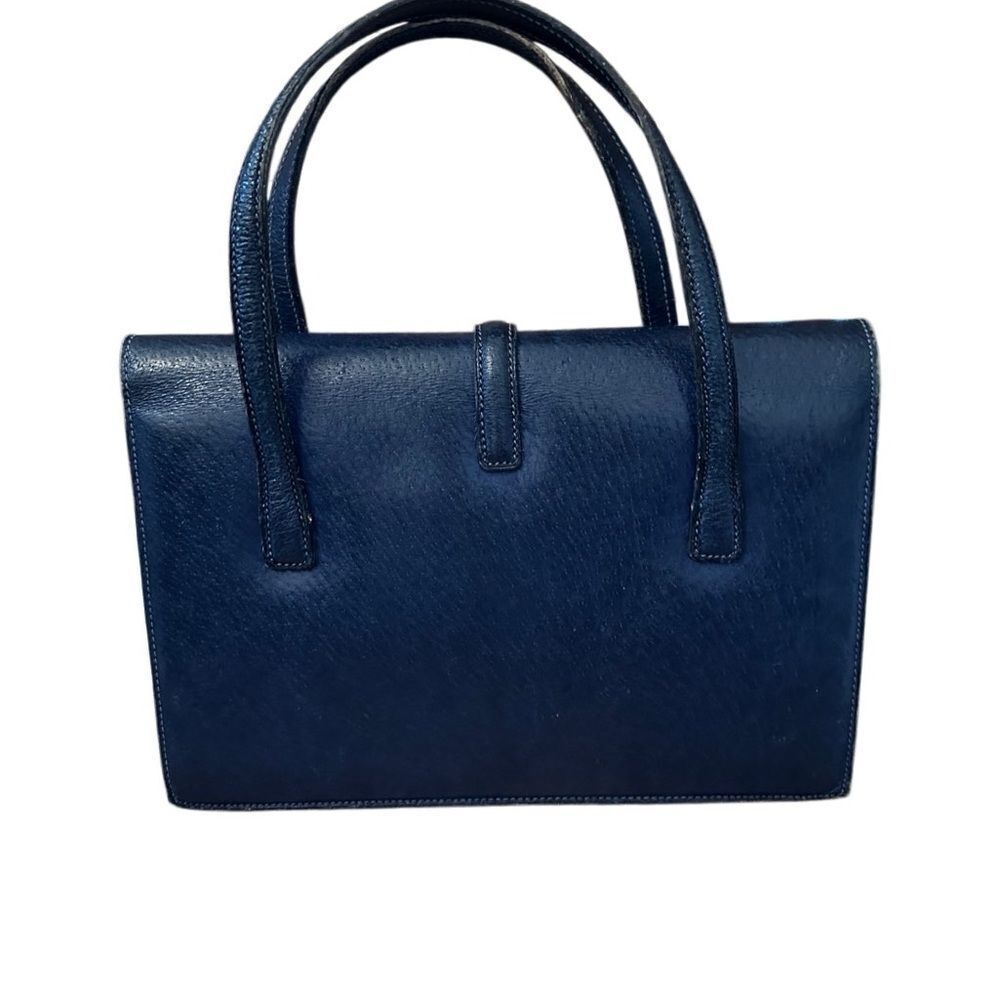 Gucci Blue Satchel with Gold Hardware - Picture 6 of 10